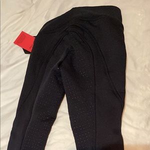 Equestrian black fleece lined riding pant